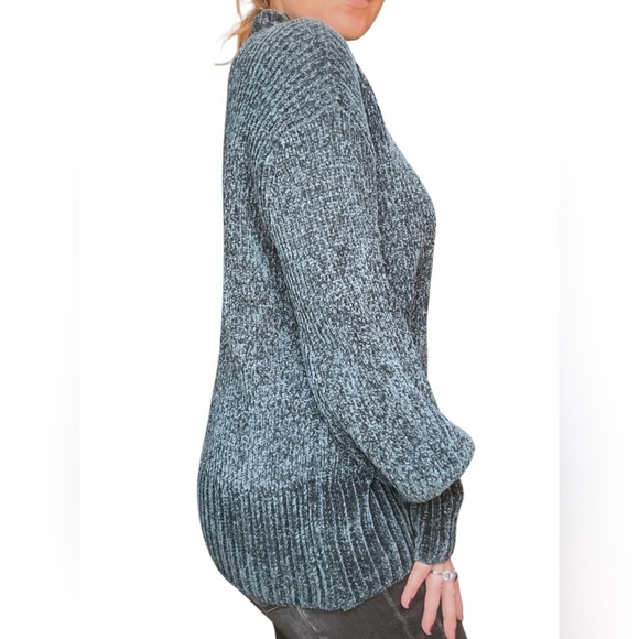 Cynthia Rowley Sweater Chenille Super Soft Beautiful Peacock Blue - Picture 2 of 7